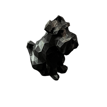 Schnauzer Polygon Black Figurine