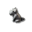 Schnauzer Polygon Gray Figurine