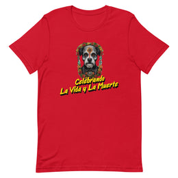 Celebrating Life and Death: Dia de los Muertos Inspired Sugar Skull Graphic Tee | Vibrant Colors | Unique Unisex T-Shirt for Halloween & Cultural Heritage