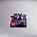 80's Style Schnauzer Synthwave Sticker