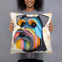 Colorful Schnauzer Pillow