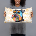 Colorful Schnauzer Pillow