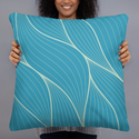 Blue Colorful Schnauzer Pillow