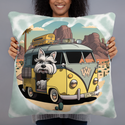 Hippie Schnauzer Pillow