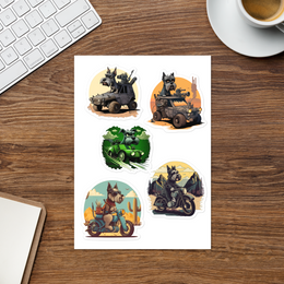 Outdoor Schnauzer Sticker Sheet