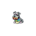 Colorful Mini Schnauzer Sticker