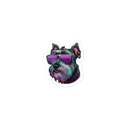 Synthwave Schnauzer Sticker