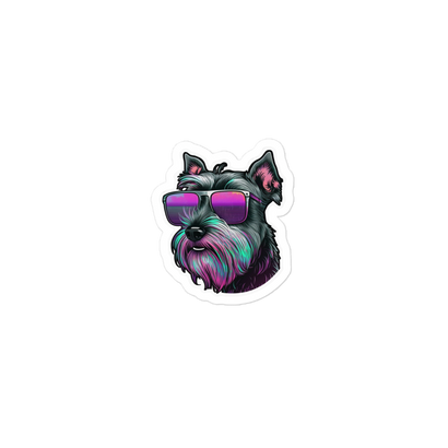 Synthwave Schnauzer Sticker