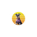 Happy Retro Schnauzer Sticker