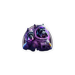 Cosmic Schnauzer Sticker | Galactic Schnauzer | A Cosmic Adventure Sticker for Dog Lovers, Pet Enthusiasts, and Astrology Fans