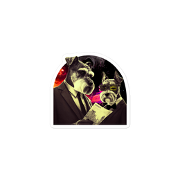 Schnauzer Secret Agent Sticker