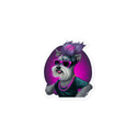 Punk Lady Schnauzer Sticker