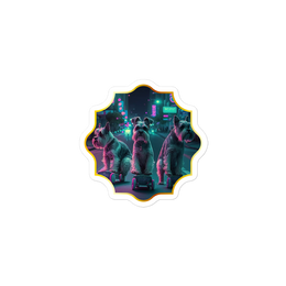 Synth Riding in the Night Schnauzer Sticker