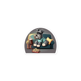 Couch Potato Schnauzer Sticker