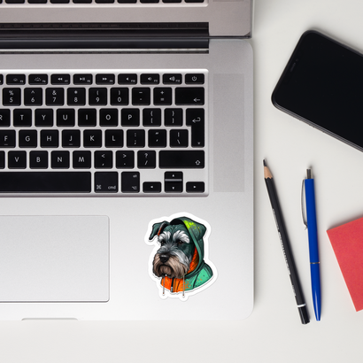 Hoodie Style Schnauzer Sticker