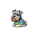 Colorful Mini Schnauzer Sticker