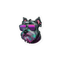 Synthwave Schnauzer Sticker