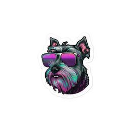 Synthwave Schnauzer Sticker