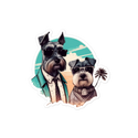 Beach Style Schnauzers Sticker