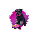 Synthwave Skateboard Schnauzer Sticker