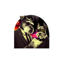 Schnauzer Secret Agent Sticker