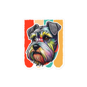 Colorful Background Schnauzer Sticker