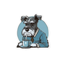 Steamy Coffee Schnauzer Sticker