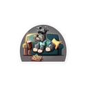 Couch Potato Schnauzer Sticker