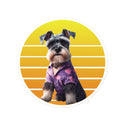 Happy Retro Schnauzer Sticker