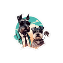 Beach Style Schnauzers Sticker