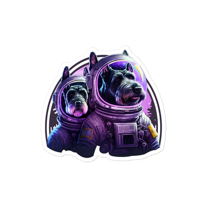 Cosmic Schnauzer Sticker | Galactic Schnauzer | A Cosmic Adventure Sticker for Dog Lovers, Pet Enthusiasts, and Astrology Fans