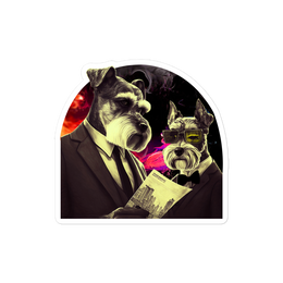 Schnauzer Secret Agent Sticker