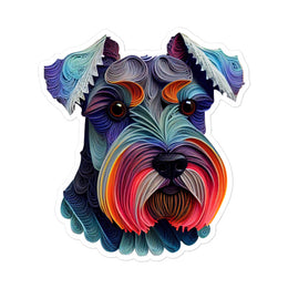 Vibrant and Adorable Schnauzer Art | Perfect for Dog Lovers | Colorful Dog Portrait | Schnauzer Print Decor