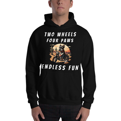 Two Wheels Four Paws Desert Hoodie