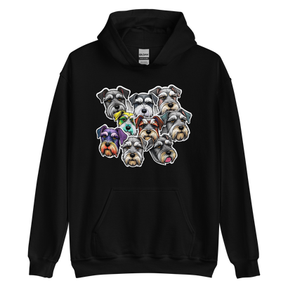 Colourful Cute Schnauzer Hoodie | Vibrant Schnauzer Love Hoodie | Adorable Pet Apparel for Dog Lovers | Colourful & Comfortable Sweatshirt