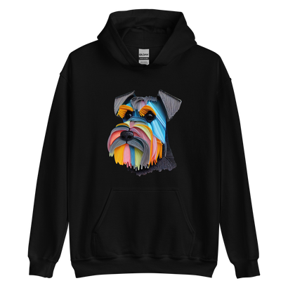Colorful Modern Schnauzer Hoodie | Vibrant Modern Schnauzer Dog Hoodie Artistic & Colorful Design for Dog Lovers | Unique Pet Apparel Gift
