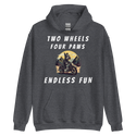 Two Wheels Four Paws Hills Hoodie