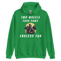 Two Wheels Four Paws Hills Hoodie