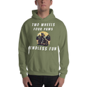 Two Wheels Four Paws Hills Hoodie