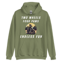 Two Wheels Four Paws Hills Hoodie