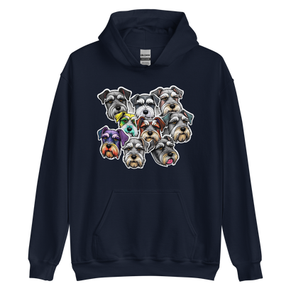 Colourful Cute Schnauzer Hoodie | Vibrant Schnauzer Love Hoodie | Adorable Pet Apparel for Dog Lovers | Colourful & Comfortable Sweatshirt