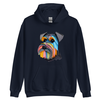 Colorful Modern Schnauzer Hoodie | Vibrant Modern Schnauzer Dog Hoodie Artistic & Colorful Design for Dog Lovers | Unique Pet Apparel Gift