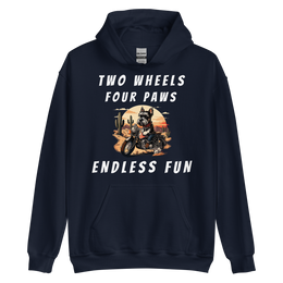 Two Wheels Four Paws Desert Hoodie
