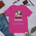 Riding With My Best Friend White Schnauzer T-Shirt