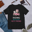 Riding With My Best Friend White Schnauzer T-Shirt