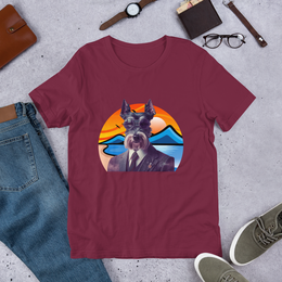 Business Casual Schnauzer T-Shirt | Funny Dog Lover Gift Tee for Office & Casual Wear | Schnauzer t-shirt