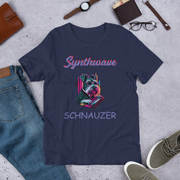 Synthwave Schnauzer Keyboard T-Shirt