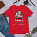 Riding With My Best Friend White Schnauzer T-Shirt