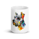 Colorful Schnauzer White Glossy Mug